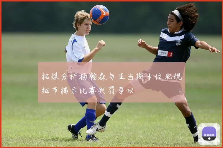 拓媒分析杨瀚森与亚当斯卡位犯规细节揭示比赛判罚争议